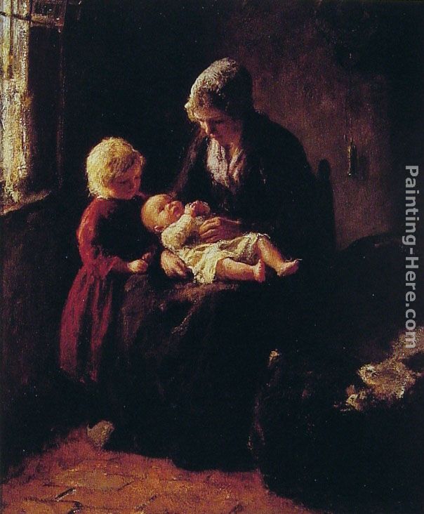 The New Baby painting - Bernard Jean Corneille Pothast The New Baby art painting